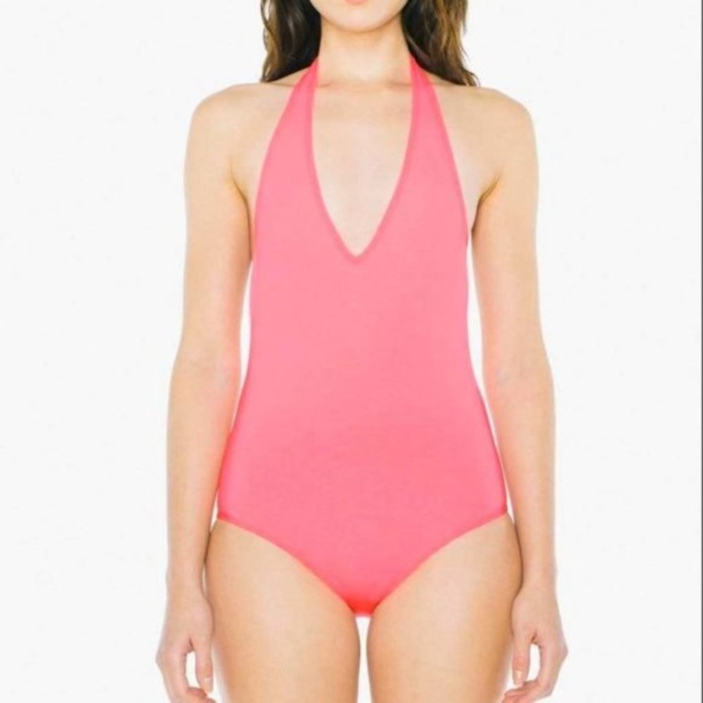 Cotton Spandex Halter Bodysuit Size L NEW